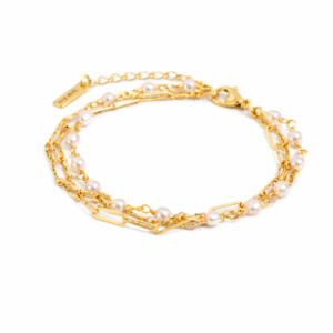 Layered Pearl Bracelet For Women