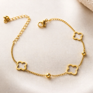 Stainless Steel Clover Design Bracelet For Women