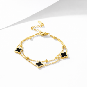 Double-chain clover bracelet  For Women