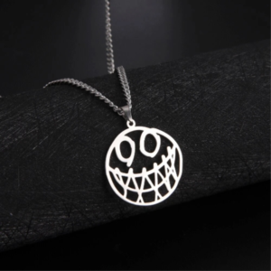 Smiley Face Pendant Necklace for Men