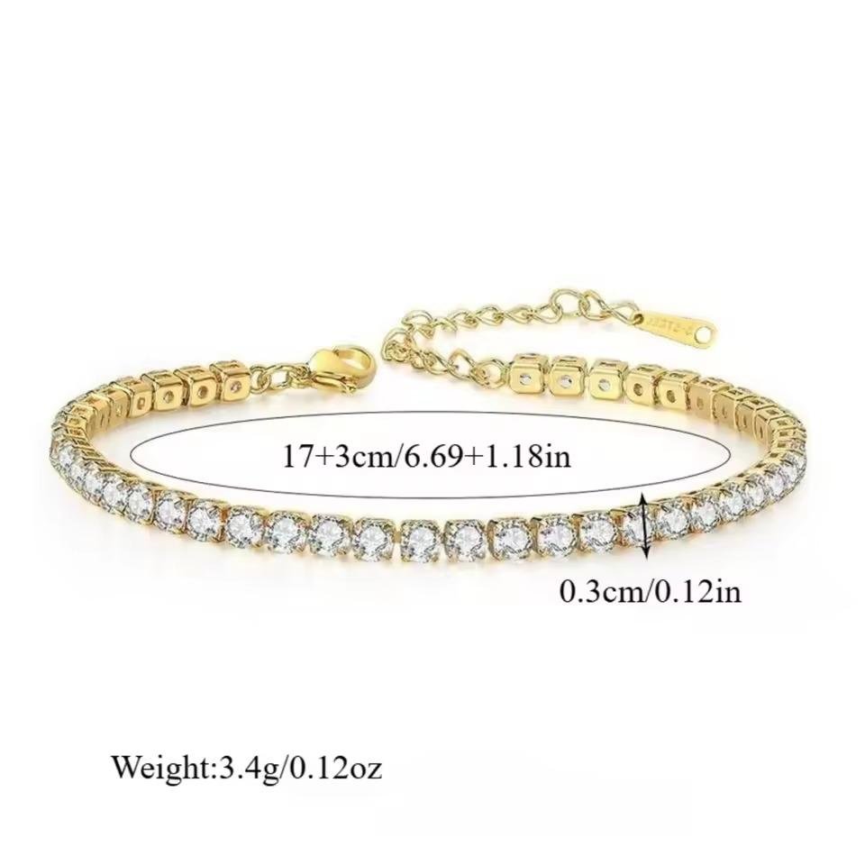 All Stainless Steel Shiny Luxury Bracelets For Women - Image 4