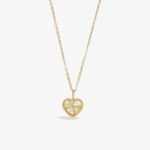 Golden Sunray Heart Necklace for women