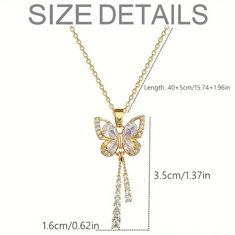 Hanging Butterfly Adjustable Necklace