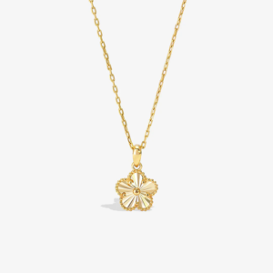 Sunray Flower Gold Floral Necklace